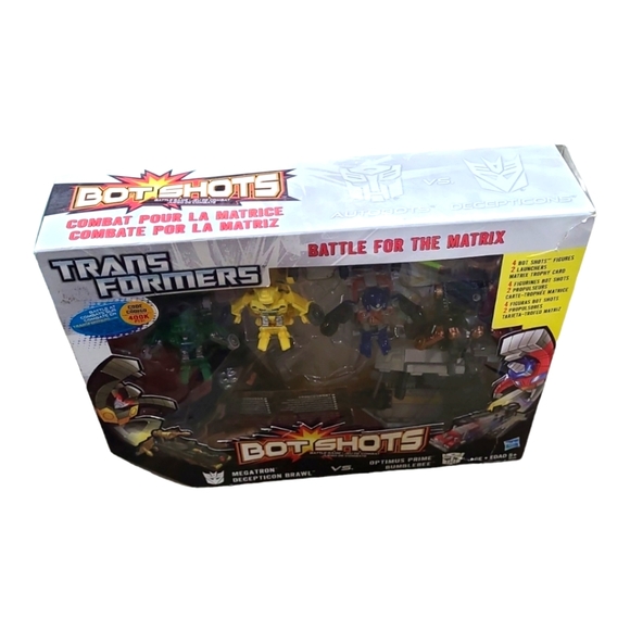 Transformers Bot Shots Battle For The Matrix Optimus Megatron Bee Brawl Launcher - Picture 9 of 10